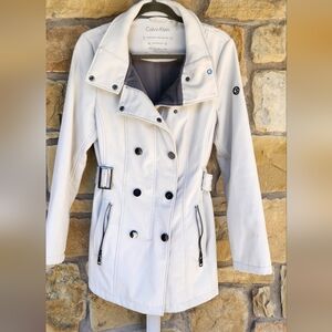 Calvin Klein Women's Cream Trench Coat